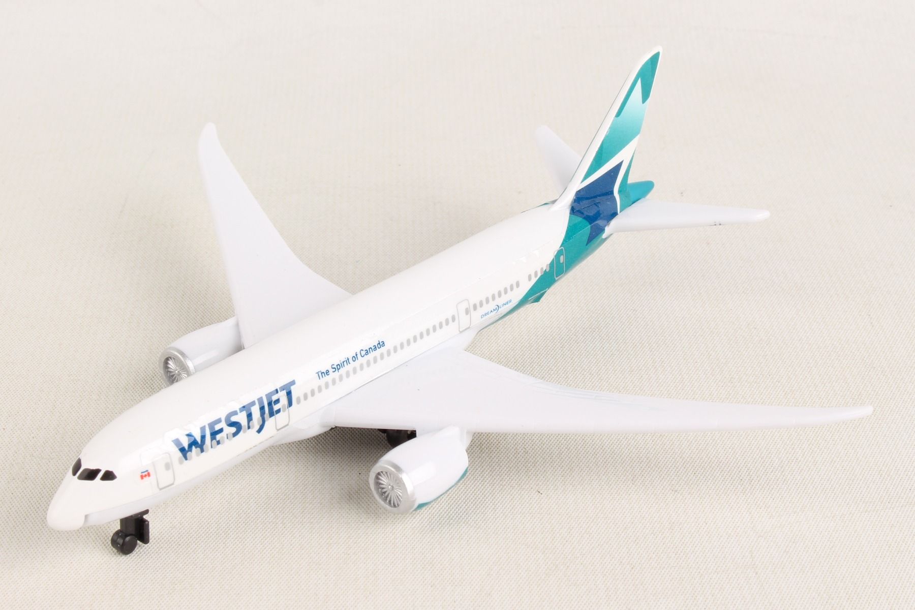 Boeing 787 WestJet Airlines Diecast Aircraft Toy Left Front View