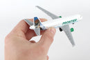 Frontier Airlines Diecast Aircraft Toy In Hand