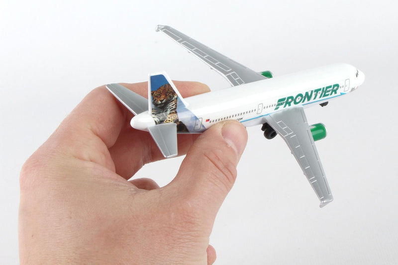 Frontier Airlines Diecast Aircraft Toy In Hand