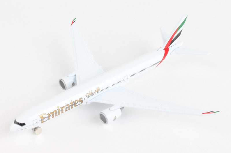Boeing 777-9 Emirates Diecast Aircraft Toy Left Front View