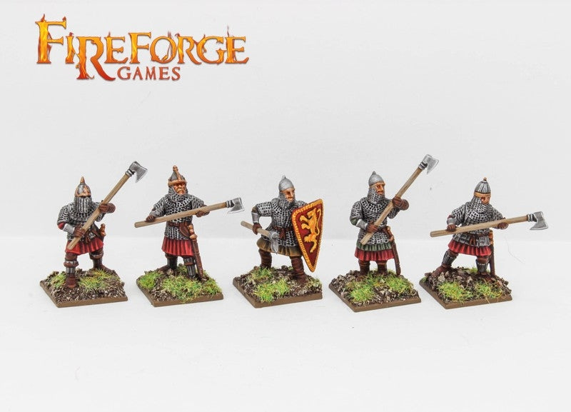 Medieval Russian Infantry, 28mm Plastic Model Figures Axes