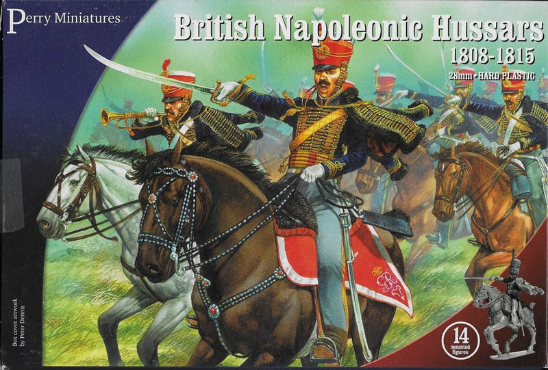 Napoleonic British Hussars, 28 mm Scale Model Plastic Figures By Perry Minatures