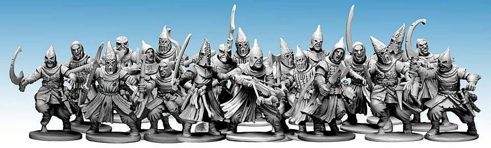 Frostgrave Cultists, 28 mm Scale Model Plastic Figures Unpainted