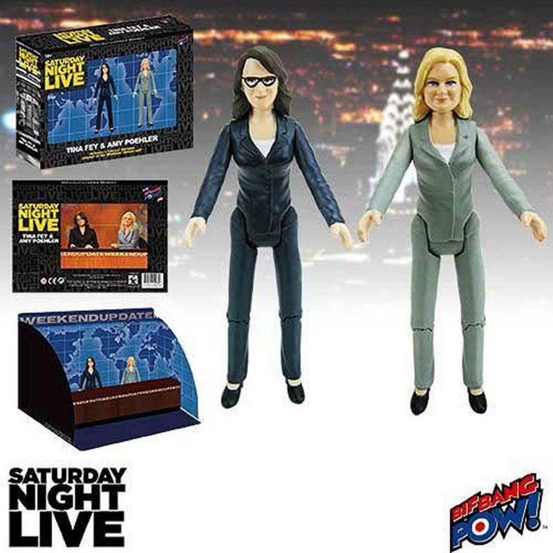 Saturday Night Live Weekend Update Tina Fey & Amy Poehler Action Figures By Bif Bang Pow!