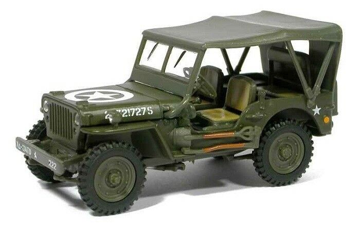 Willys MB Jeep 4 X 4 1:43 Scale Model By Cararama Left Side View