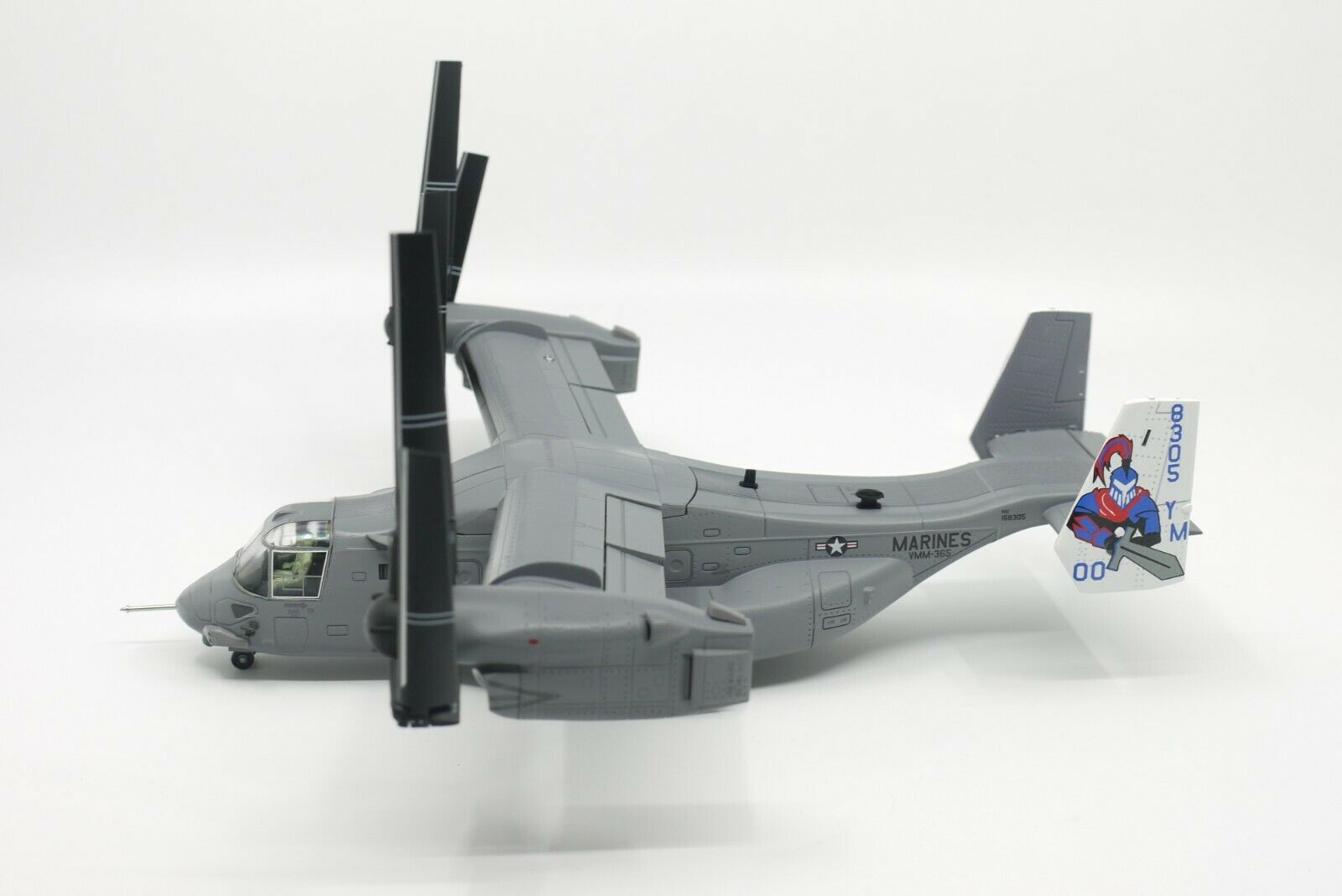 Bell Boeing MV-22B Osprey VMM-365 “Blue Knights” 1:72 Scale Diecast Model Side View