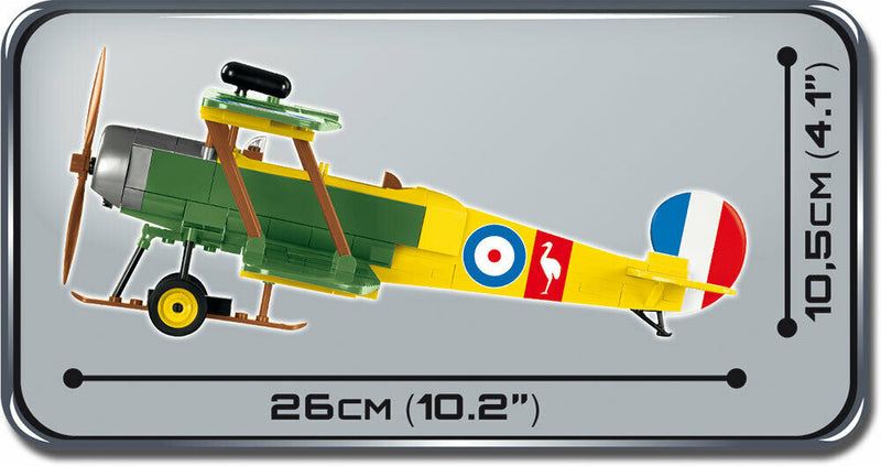 Avro 504K, 230 Piece Block Kit Left Side Dimensions