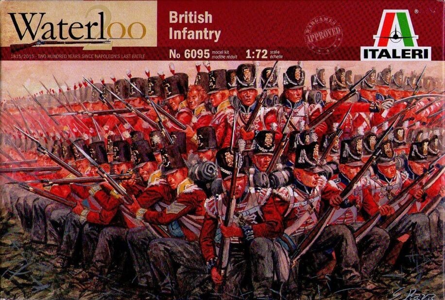 Napoleonic War British Infantry 1815 1/72 Scale Plastic Figures