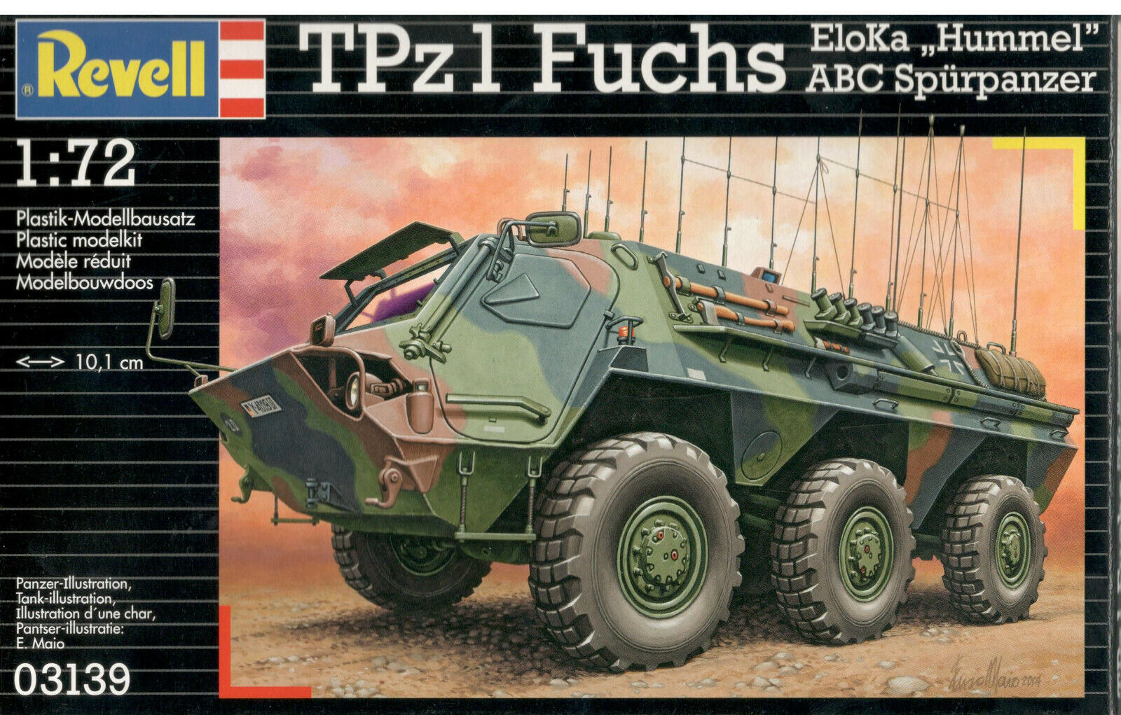 Tpz1 Fuchs EloKa “Hummel” Or ABC Spurpanzer 1/72 Scale Model Kit By Revell Germany