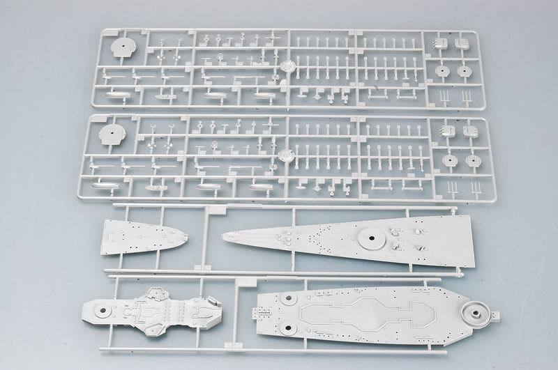 Richelieu French Battleship 1943, 1:700 Scale Model Kit Main Deck Frames