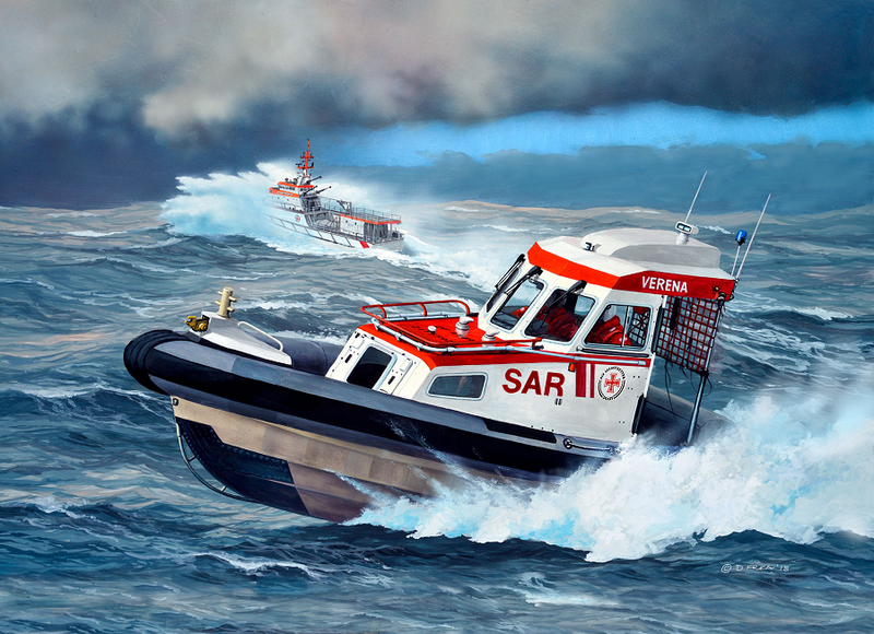 Search And Rescue Daughter Boat Verena 1/72 Scale Model Kit Box Art