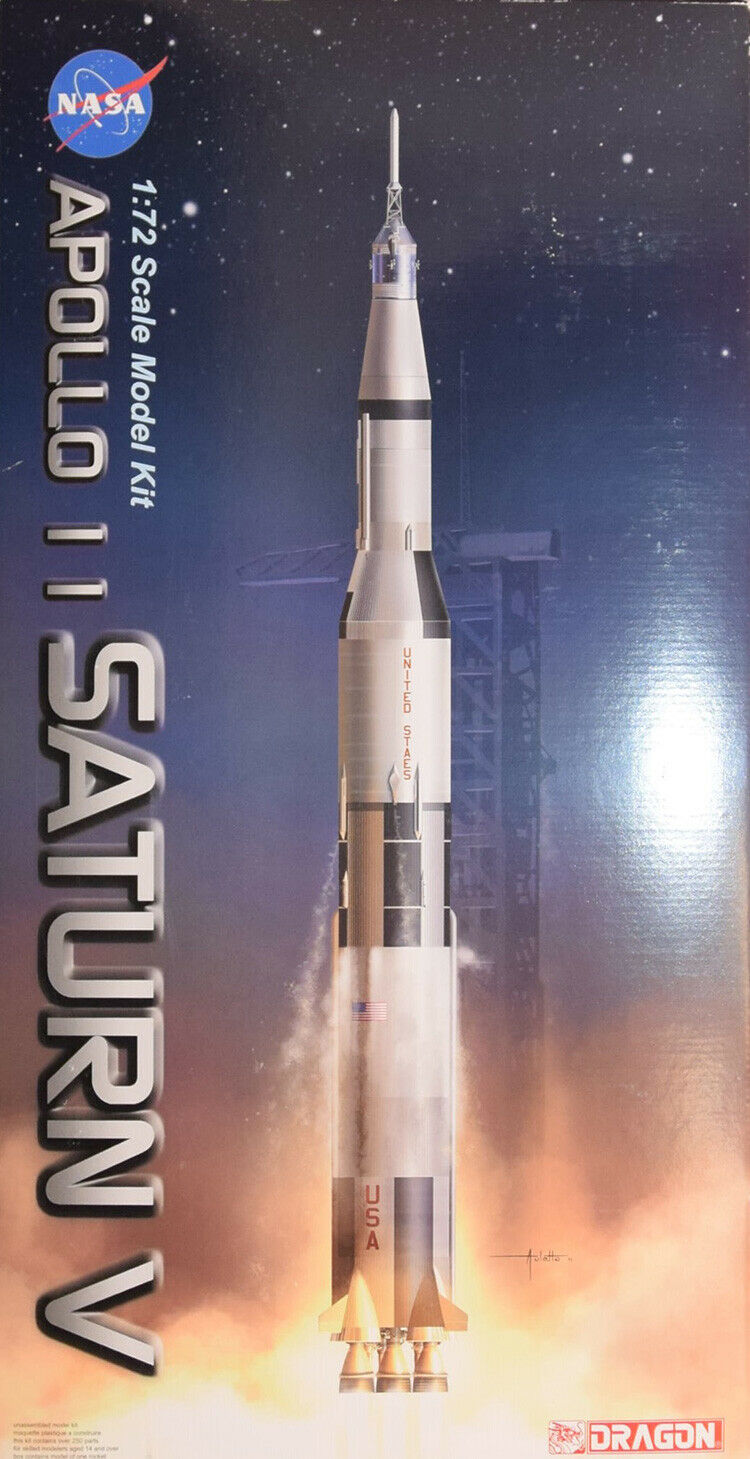 Dragon Models Limited | Apollo 11 Saturn V Rocket 1/72 Scale Model Kit ...