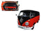 Volkswagen Type 2 (T1) Delivery Van (Black/Red) 1:24 Scale Diecast Car Window Box