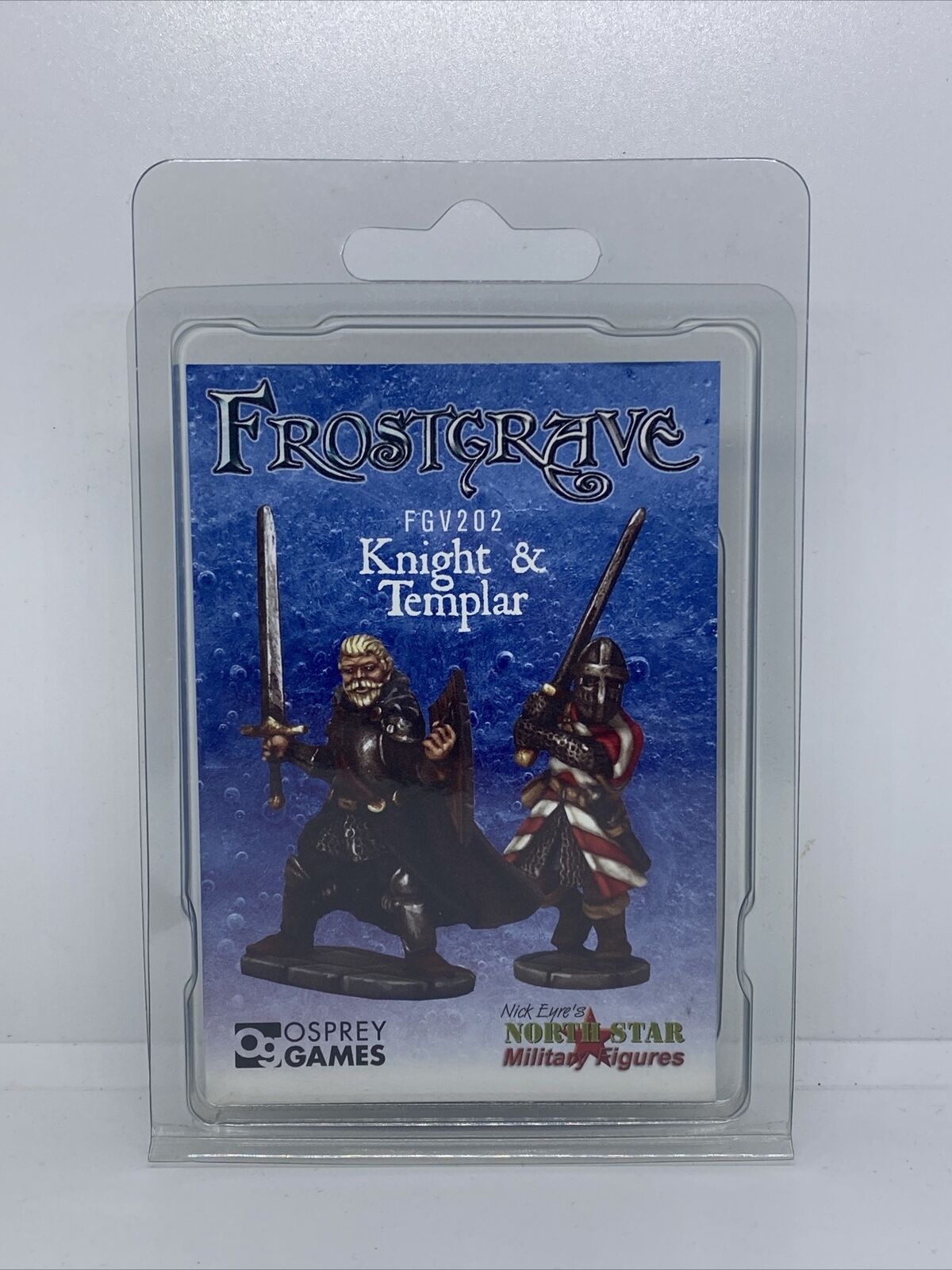 Frostgrave Knight & Templar, 28 mm Scale Model Metal Figures Blister Package