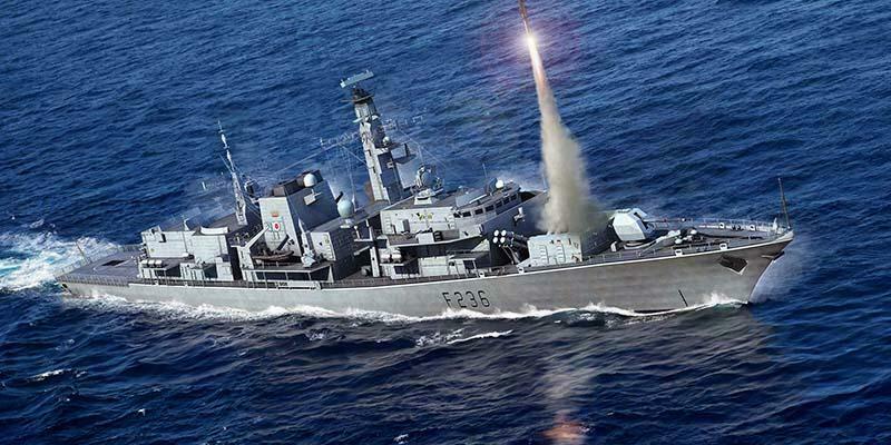 HMS Montrose F236 Type 23 Frigate, 1:700 Scale Model Kit Box Art