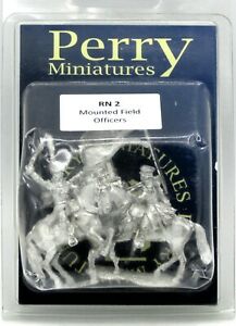 Napoleonic Russian Mounted Field Officers, 28 mm Scale Model Metal Figures Blister Packaging