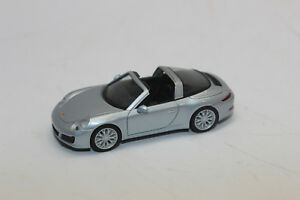 Porsche 911 (991) Targa 4S Rhodium Silver Metallic 1:87 (HO) Scale Model