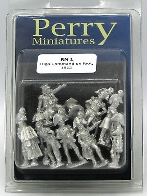 Napoleonic Russian High Command 1812, 28 mm Scale Model Metal Figures Blister Packaging