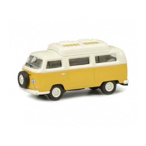 Volkswagen Type 2 T2a Camping Bus (Yellow/White), 1:87 (HO) Scale Diecast Model