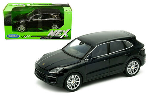 Porsche Cayenne Turbo (Black), 1/24 Scale Diecast Car By Welly