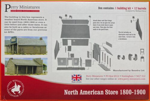 North American Store 1800 -1900, 28 mm Scale Scenery Back Of Box