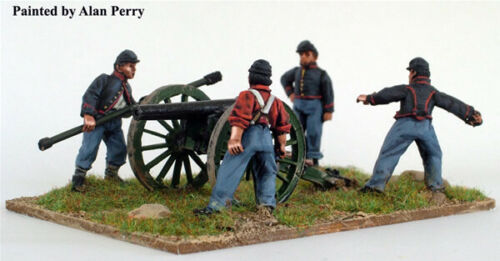 Union Artillery Firing Piece 28 mm Scale Model Metal Figures