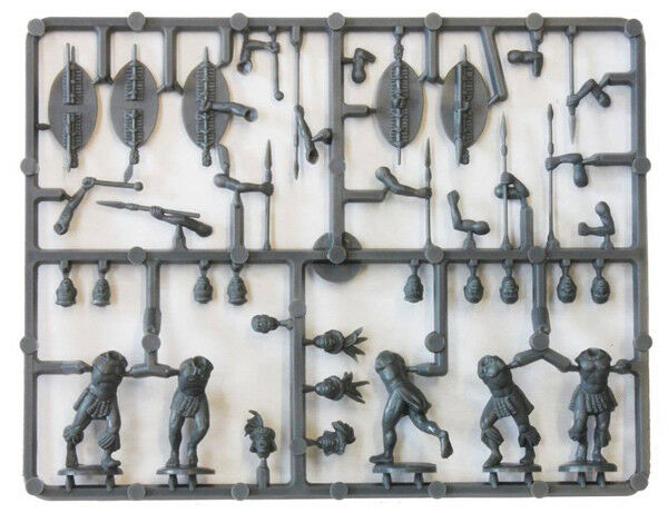 Zulus 28 mm Scale Model Plastic Figures By Perry Miniatures Sample Sprue