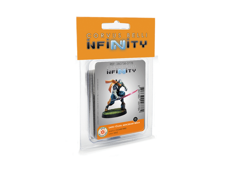 Infinity NA2 Saito Tōgan Mercenary Ninja (Combi Rifle) Miniature Game Figure Blister Package