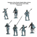 The English Army 1415-1429, 28 mm Model Plastic Figures Kit English Men At Arms Samples