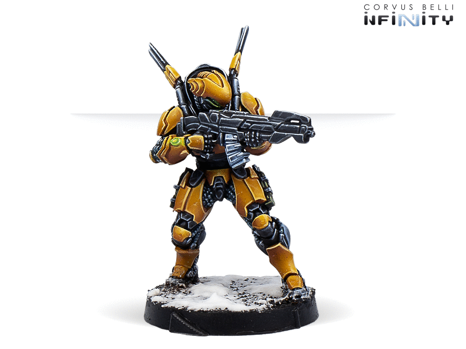 Infinity Yu Jing Shang Ji Invincibles Miniature Game Figures Heavy Machine Gun