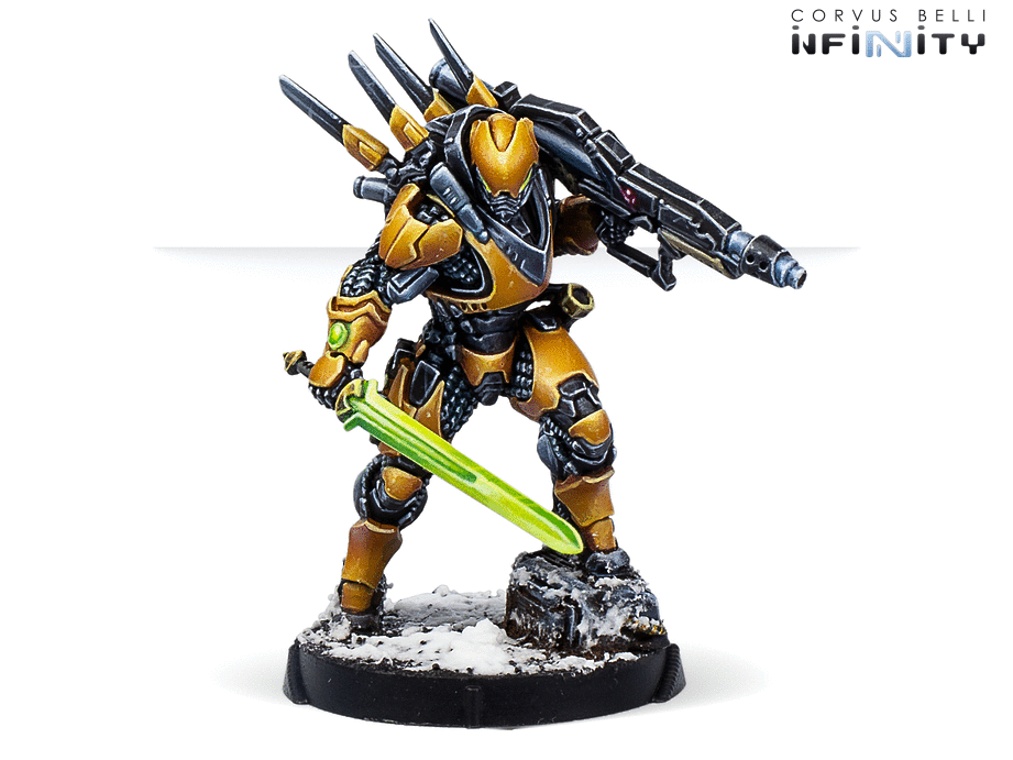 Infinity Yu Jing Shang Ji Invincibles Miniature Game Figures Tactical Awareness Heavy Rocket Launcher