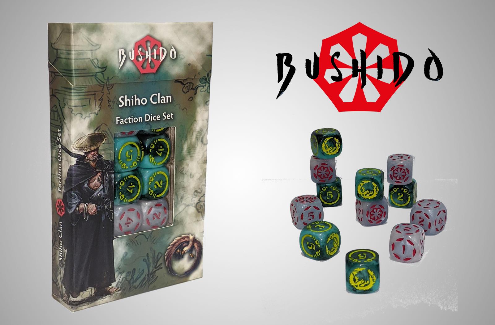 Bushido Shiho Clan Faction Dice Set