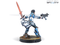 Infinity CodeOne O-12 Shona Carano, Aristeia! Swordmaster (Submachine Gun) Miniature Game Figure Rear View