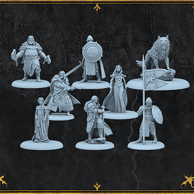 A Song Of Ice & Fire Stark vs. Lannister Starter Miniatures Game Set  Stark Key Characters