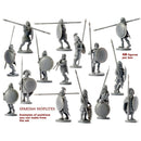Spartan Armored Hoplites 5th To 3rd Century BCE, 28 mm Scale Model Plastic Figures Assembled Example