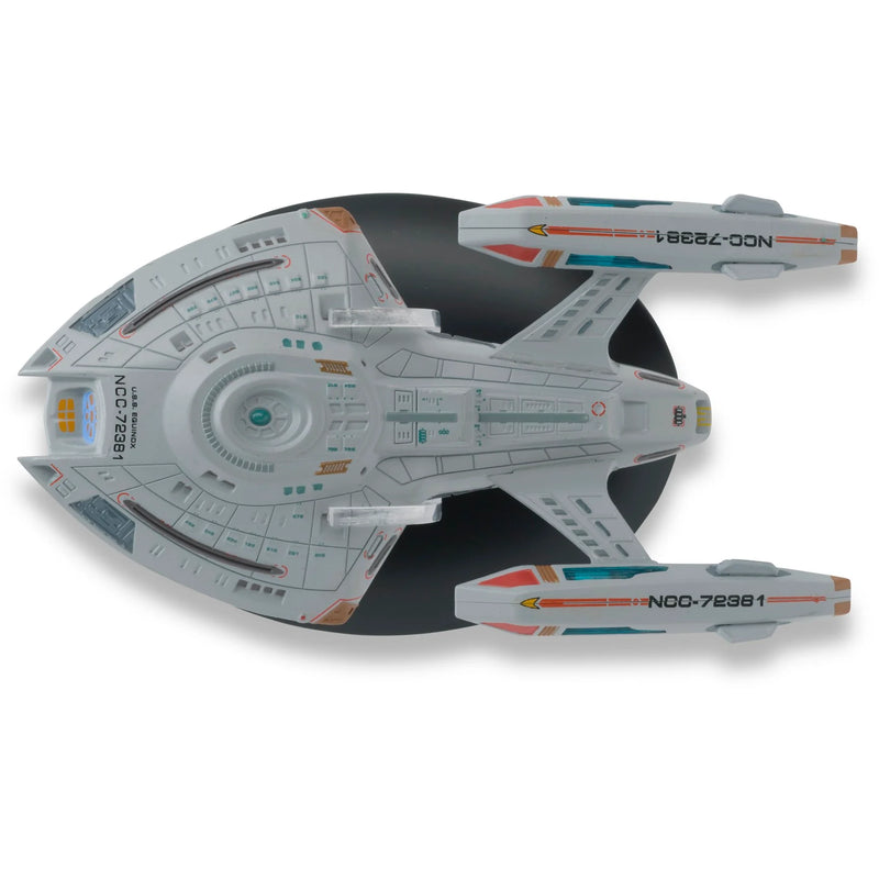 Star Trek Official Starship Collection Issue 15, USS Equinox NCC-72381 Diecast Model Top View w Stand