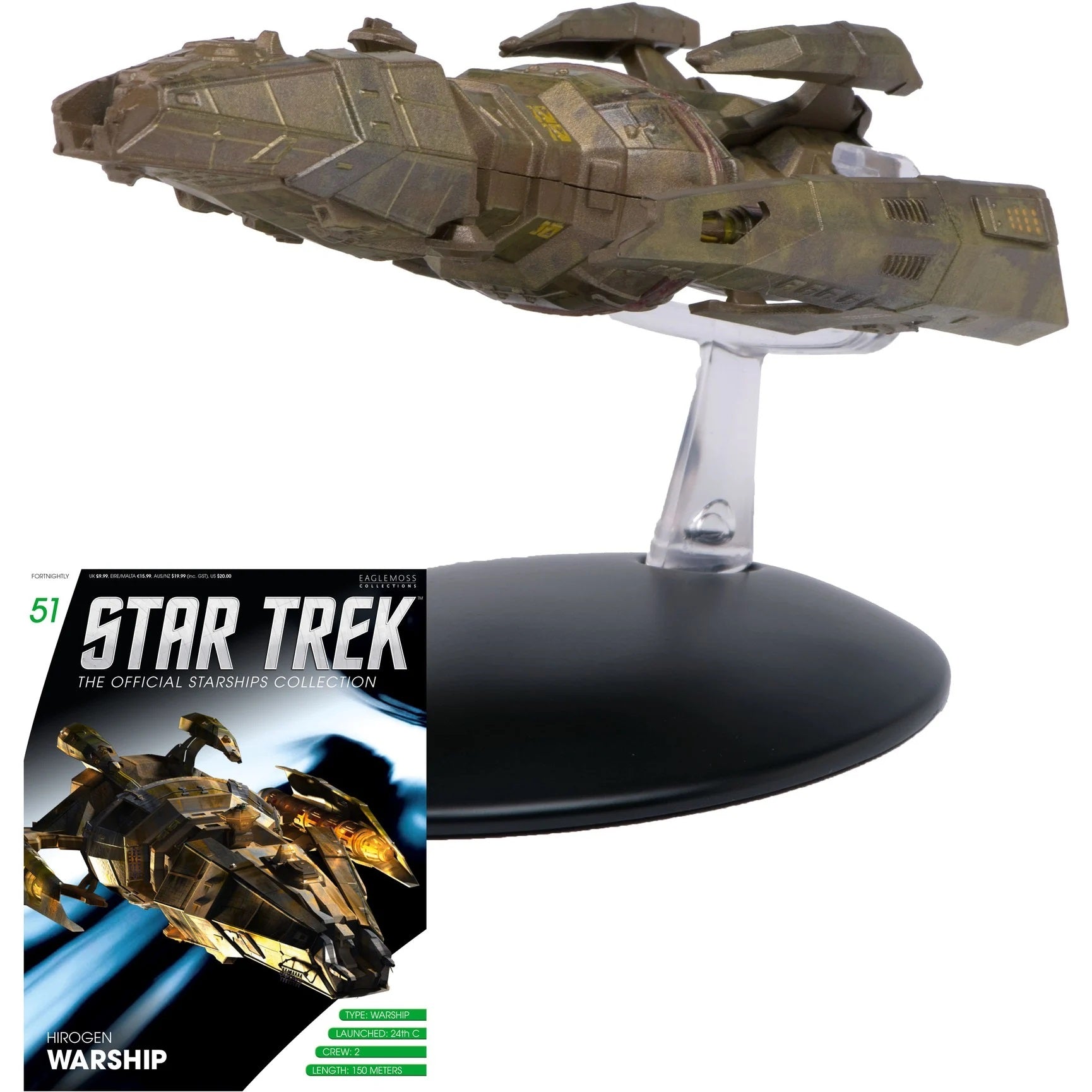 Star Trek Official Starship Collection Issue 51, Hirogen Warship Diecast Model