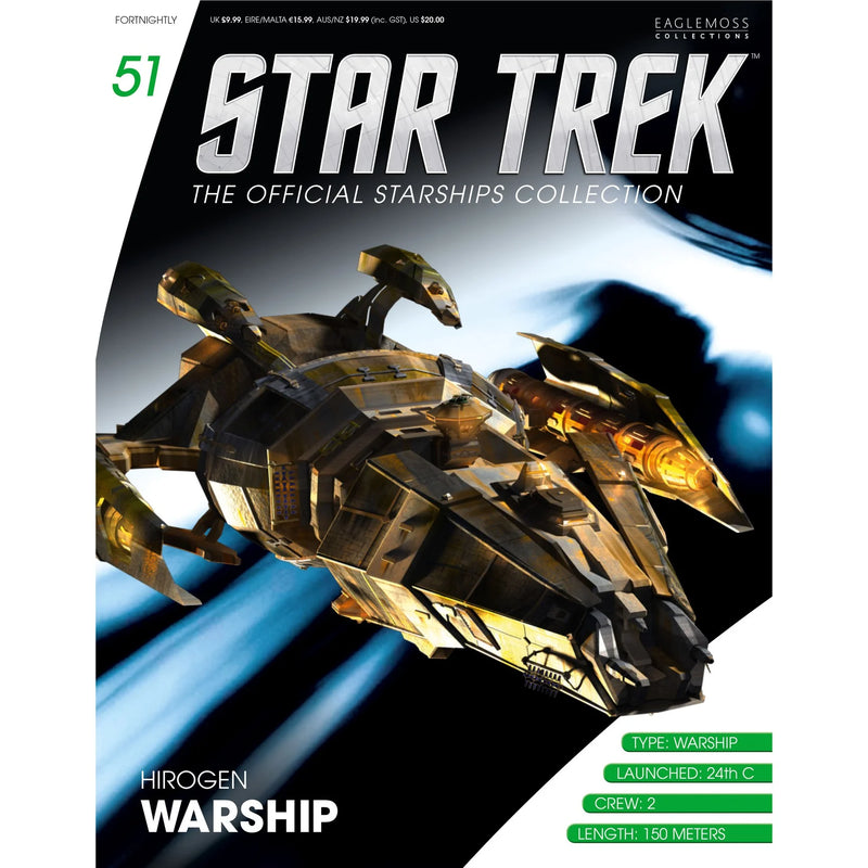 Star Trek Official Starship Collection Issue 51, Hirogen Warship Diecast Model Magazine