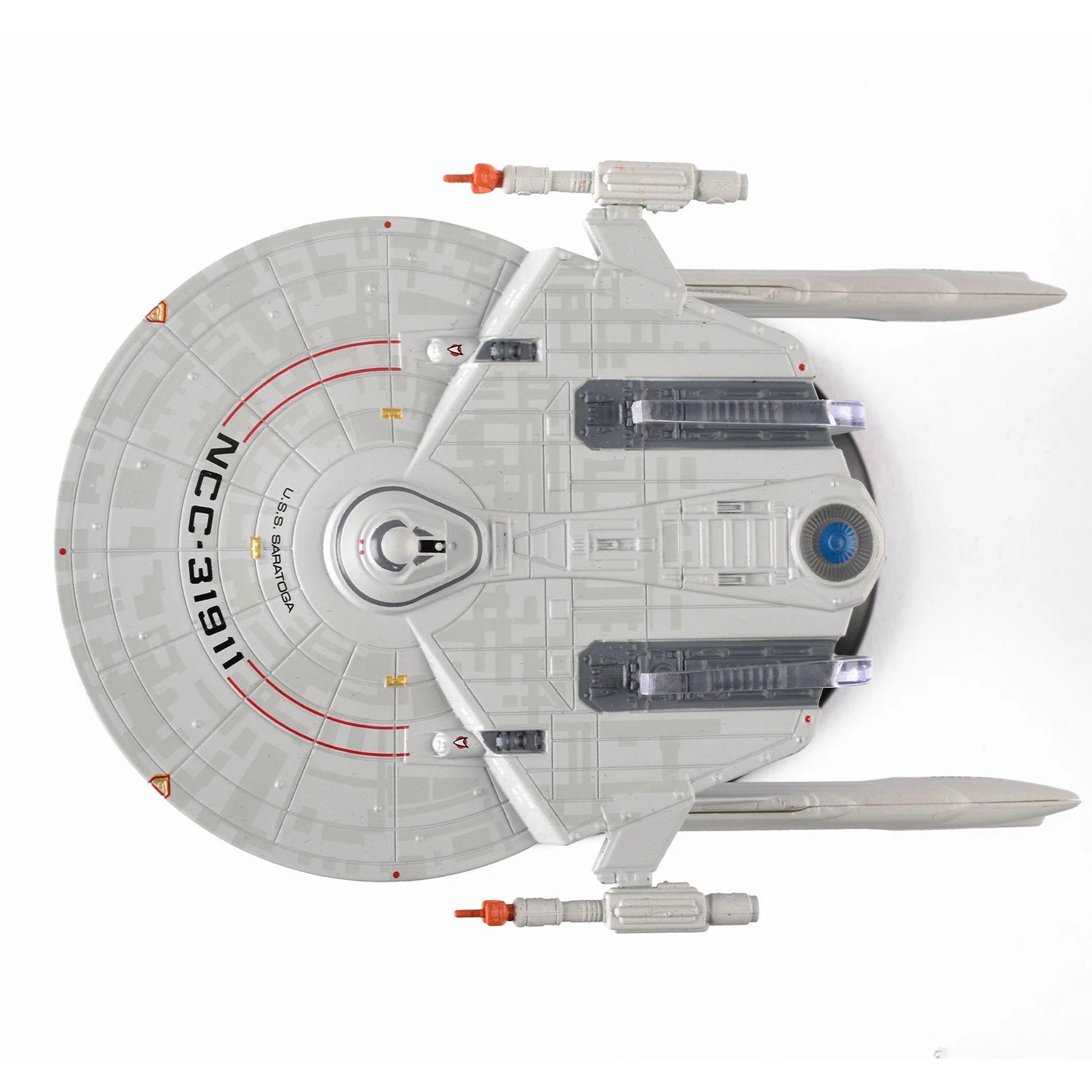 Star Trek Starships Collection Issue 91, U.S.S Saratoga NCC-31911 Diecast Model Top View