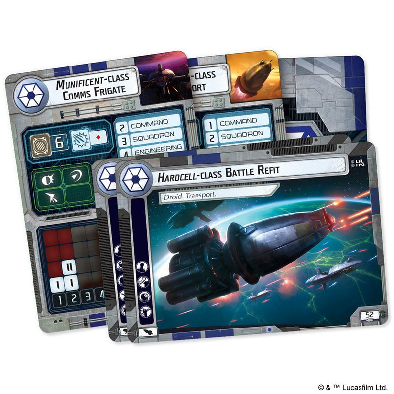 Star Wars Armada Separatist Fleet Expansion Pack Miniature Game Set Cards