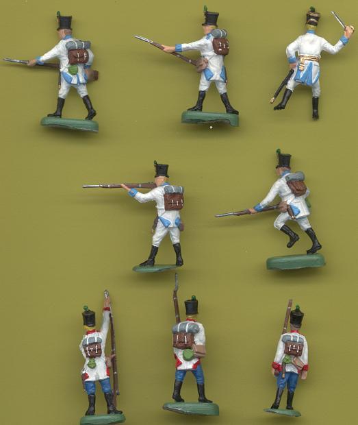 Austrian Line Infantry Napoleonic Wars (28 mm) Scale Model Plastic Figures By HaT Industries Painted Exaample