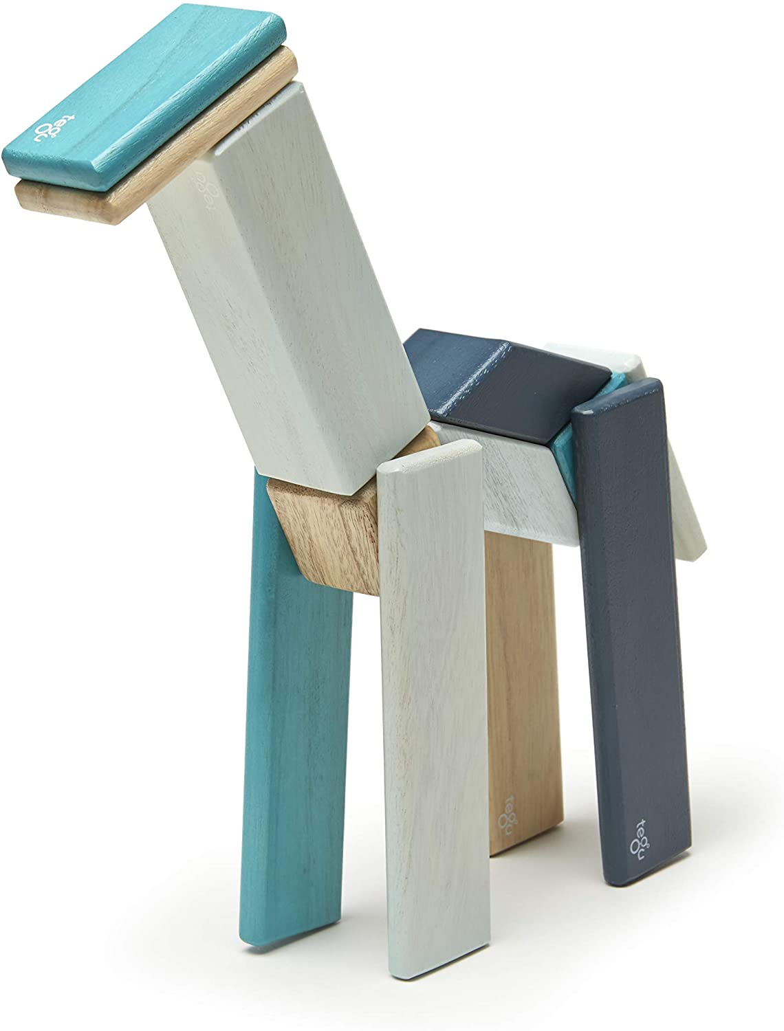 Tegu Blues Tint Magnetic Wooden Blocks Example Creation