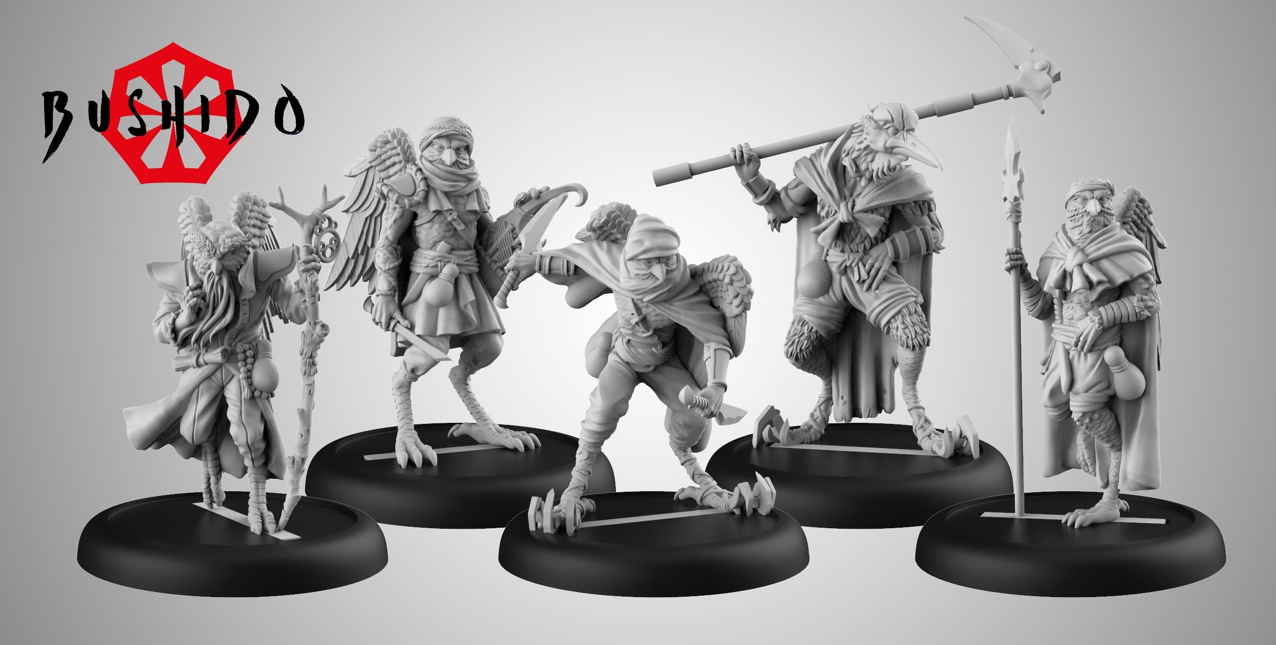 Bushido The Descension Faction Starter Set Characters  Un-painted