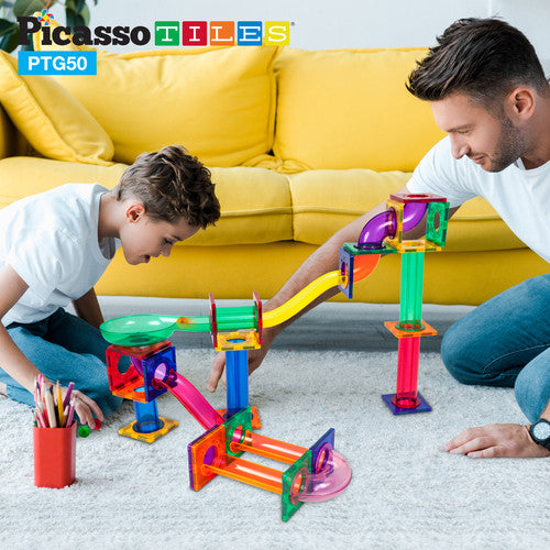 Marble Run 50 Piece Magnetic Building Block Kit