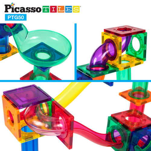 Marble Run 50 Piece Magnetic Building Block Kit