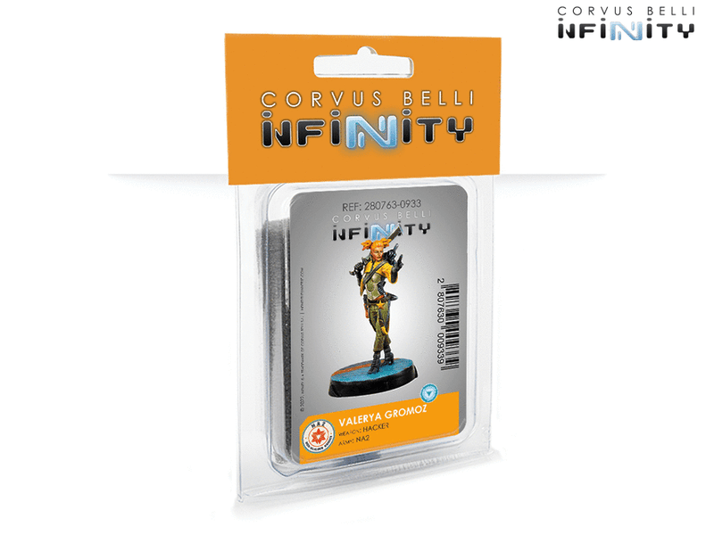 Infinity NA2 Valerya Gromoz (Hacker) Miniature Game Figure Package