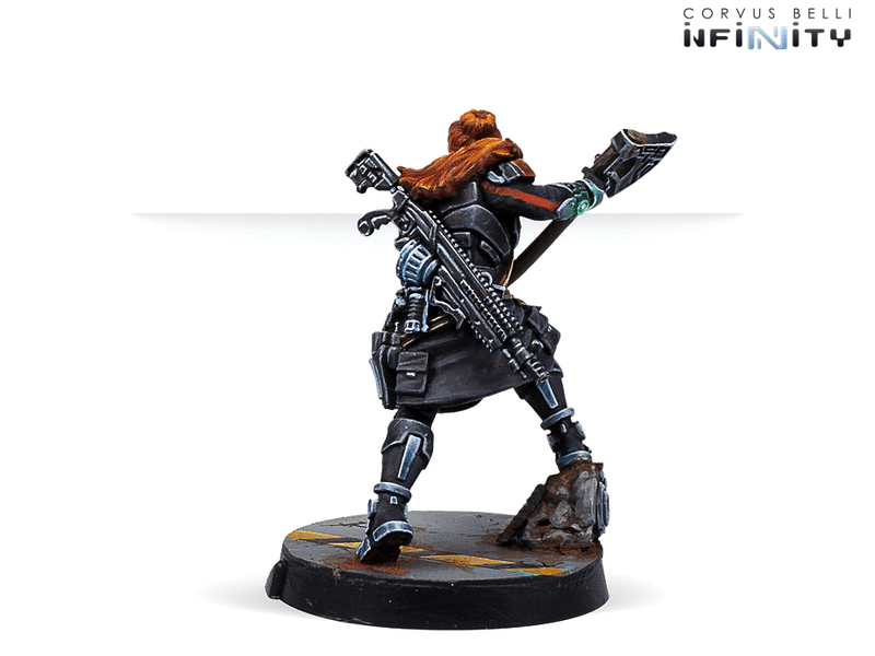 Infinity NA2 Varangian Guard (Boarding Shotgun) Miniature Game Figure Rear View