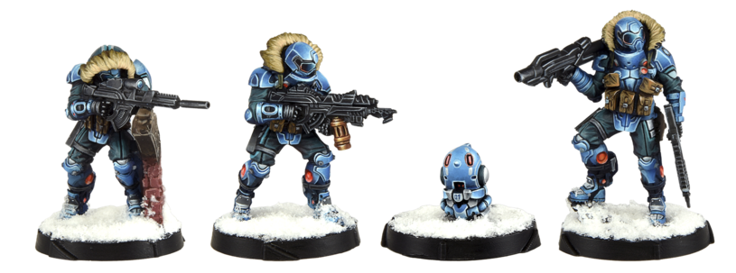 Infinity PanOceania Vargar Maximum Security Team Miniature Game Figures