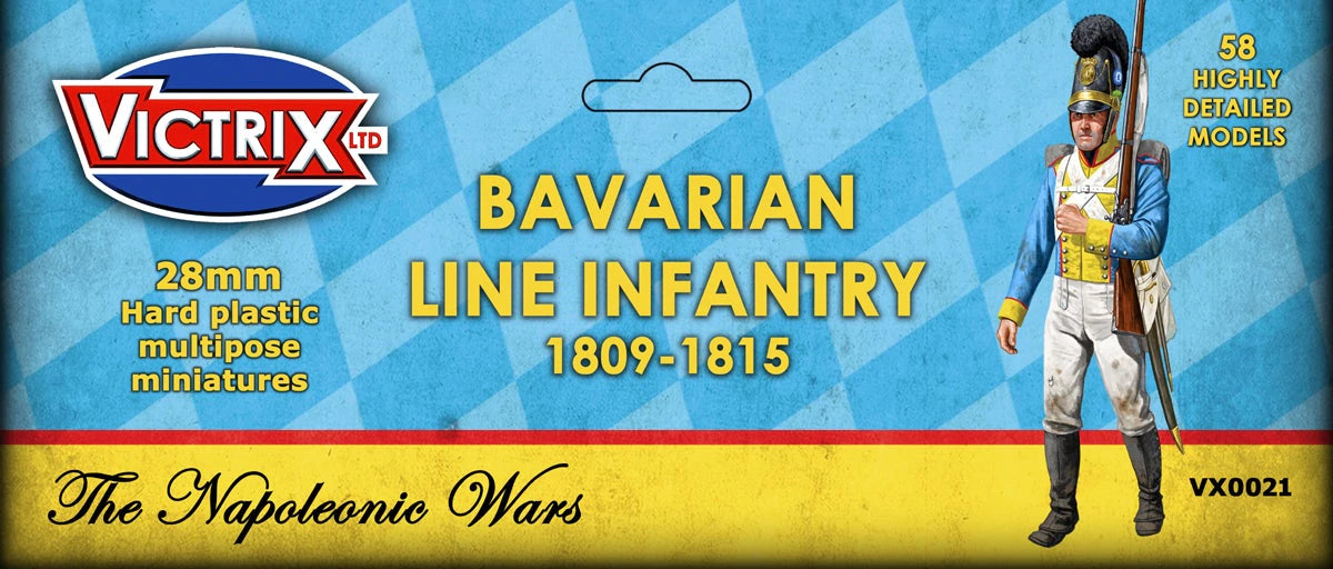 Victrix Limited 28mm Bavarian Line Infantry 1809-1815 retail header card packaging