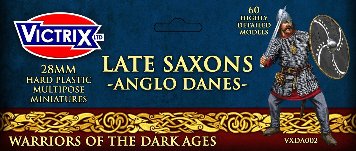 Victrix Limited 28mm Late Saxons Anglo Danes retail header card packaging art